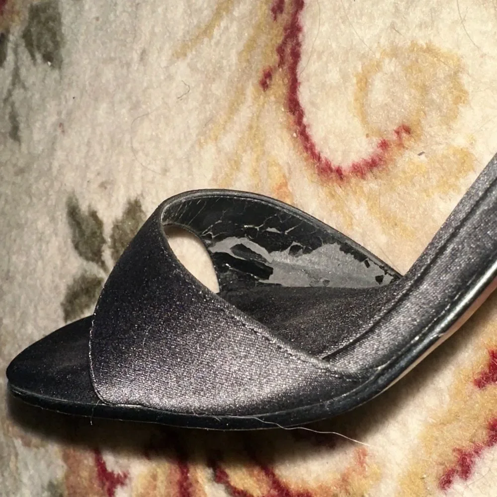 Nina Elegant Black Heels with Sparkling Strap